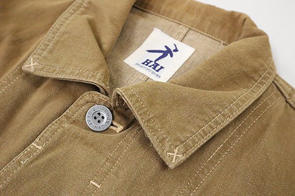 ヴィンテージ* HAI SPORTING GEAR イッセイミヤケ ◆ ワークジャケット Mサイズ カーキ カバーオール 古著 ハイスポーティングギア ◆MU19