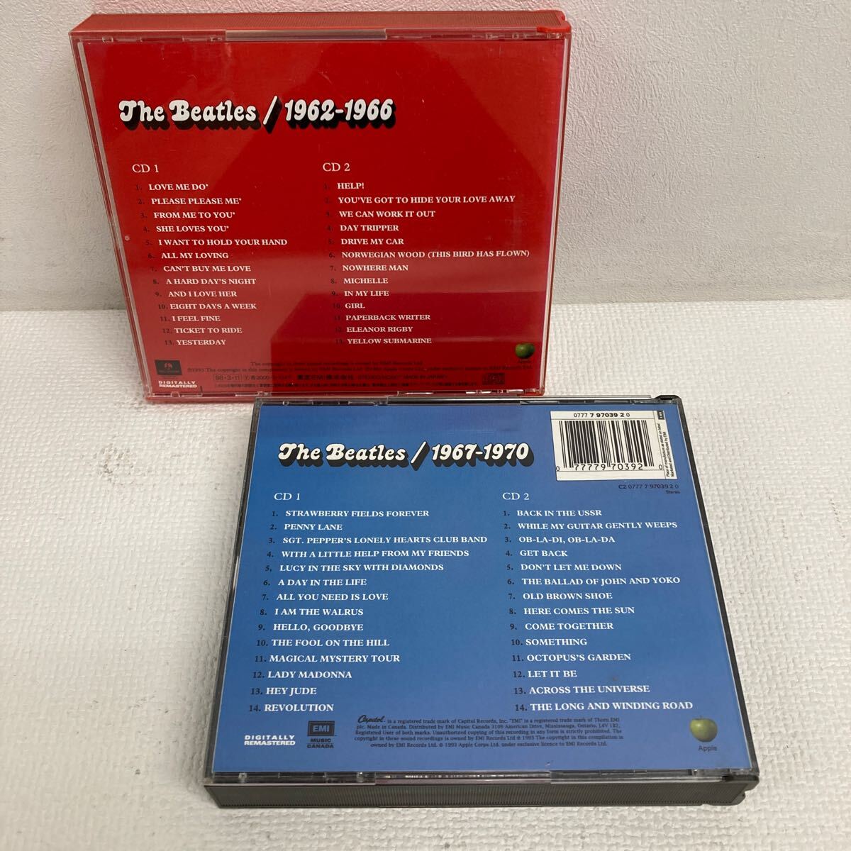1/2 I0613H3 ビートルズ THE BEATLES 1962-1966 1967-1970 CD 2枚組 赤盤 青盤 2巻セット 音楽 洋楽 / LET IT BE / HEY JUDE / HELP! 他