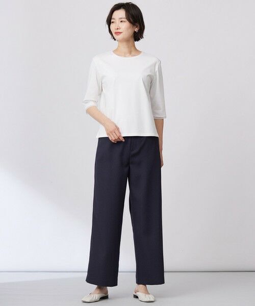 J.PRESS LADIES◆新品未使用 【洗える】スムースジャージー カットソー グレージュ系 オンワード樫山◆sizeＬ