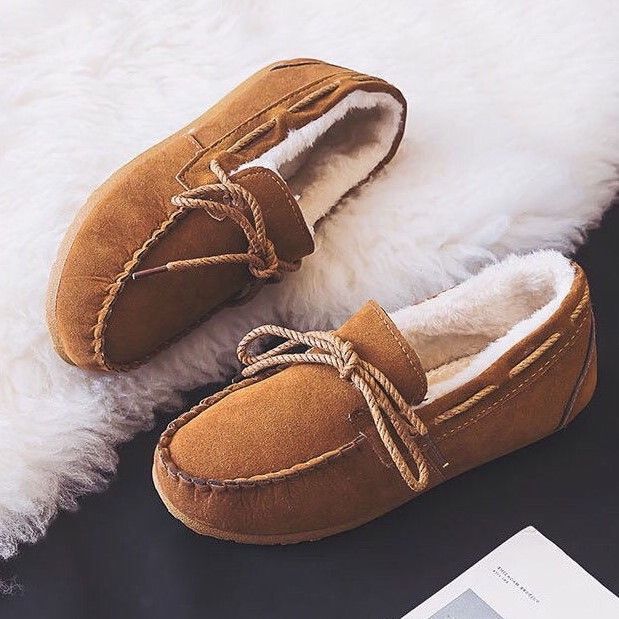 23cm мокасины Loafer женская обувь обувь .... обратная сторона ворсистый теплый салон обувь вне надеть обувь салон надеть обувь чай цвет Brown N271