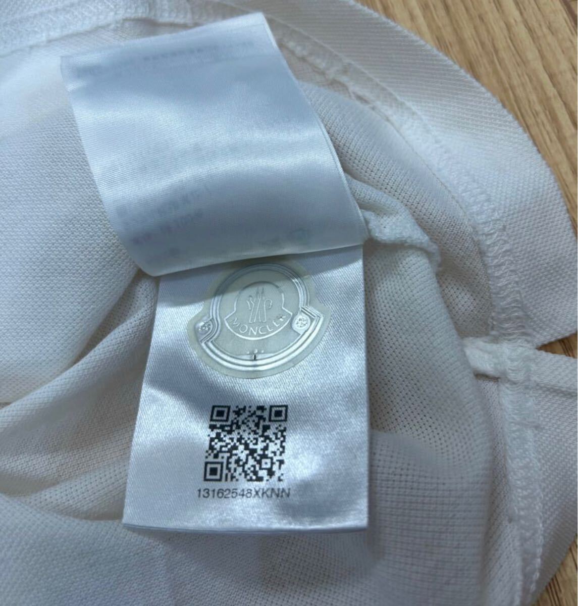 【美品】MONCLER モンクレール　トリコロール　半袖ポロシャツ　白 S