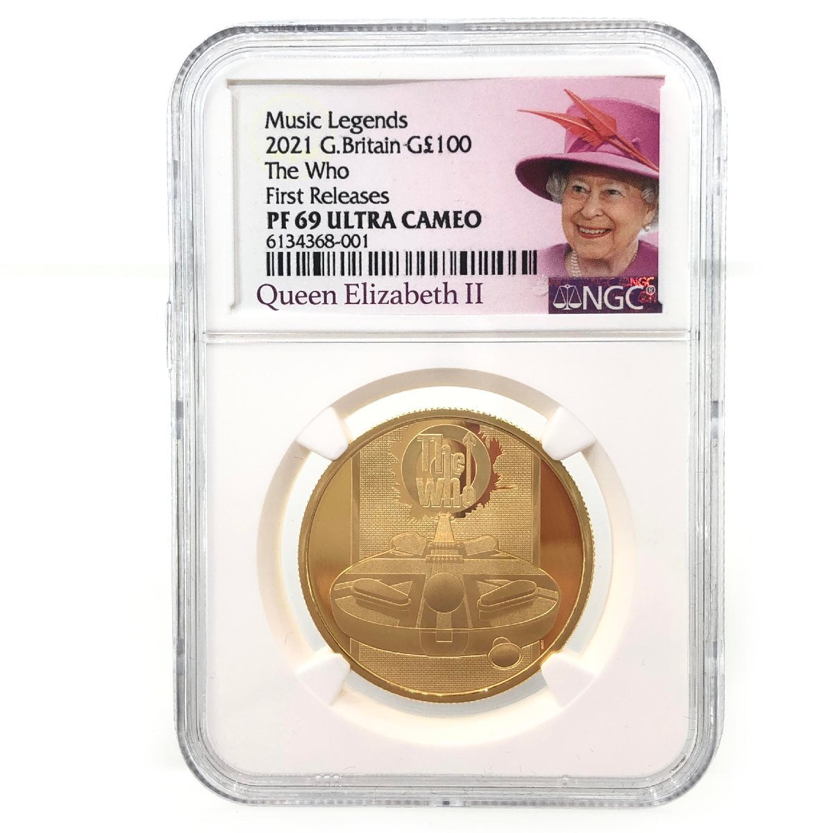 イギリス　ミュージックレジェンド　THE WHO  1オンス　プルーフカラー銀貨 ミュージック レジェンド ザ・フー The Who 1オンス 100ポンド