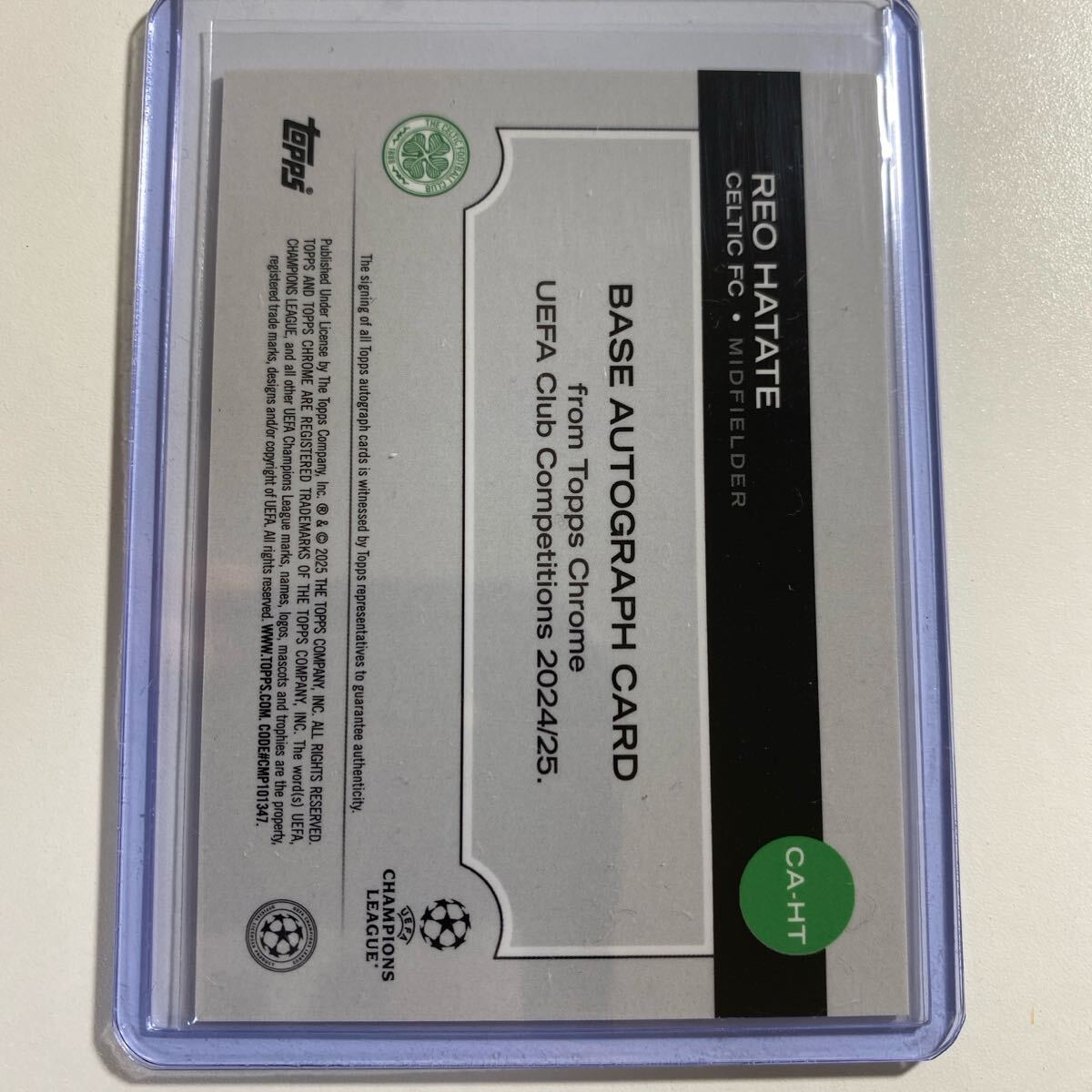2024-25 Topps Chrome 直筆サインカード 旗手怜央 Auto(シングル