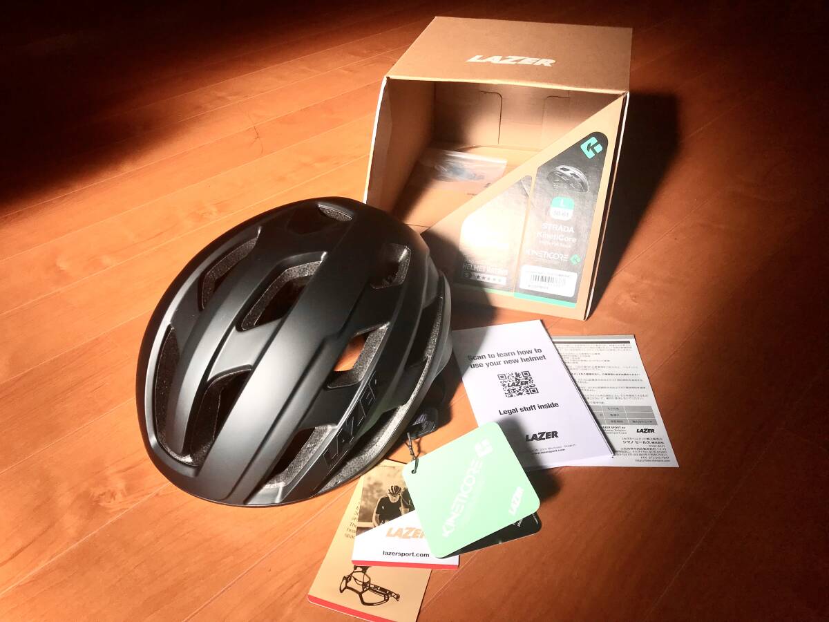 LAZER STRADA kineticore ストラーダKC マットフルブラック　Mサイズ55?59cm 中古美品