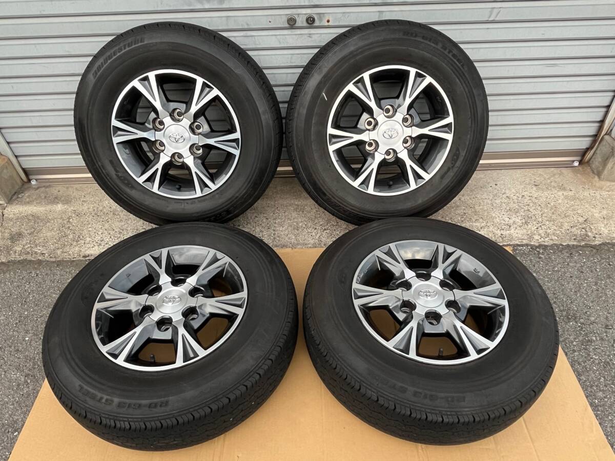 ハイエース 200系 純正 オプション アルミホイール 4本セット　美品　6H/139.7　+35　BS ECOPIA タイヤ　2019年制 195/80R15 107/105L 