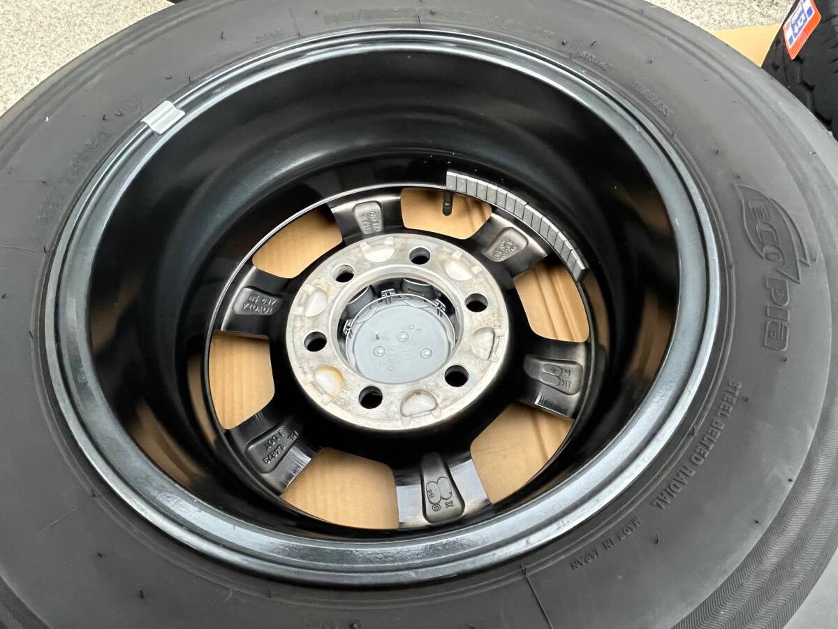 ハイエース 200系 純正 オプション アルミホイール 4本セット　美品　6H/139.7　+35　BS ECOPIA タイヤ　2019年制 195/80R15 107/105L 