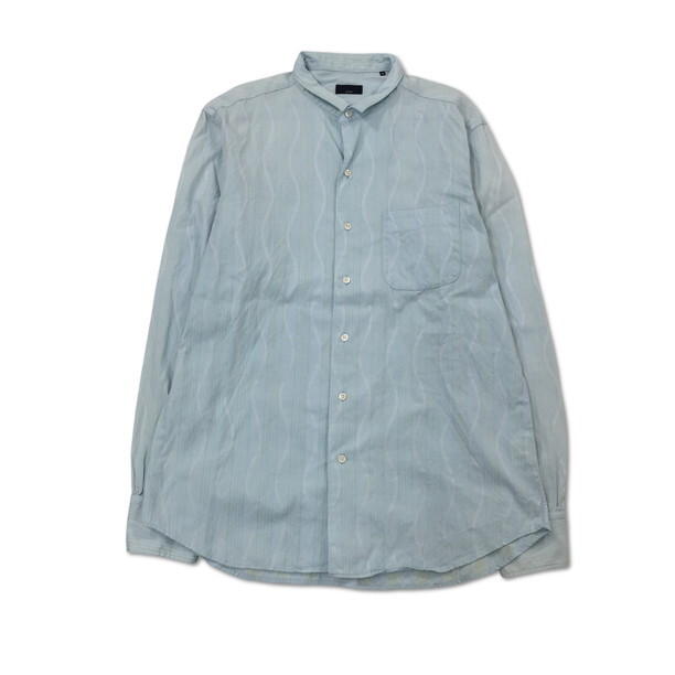 2411F-034 メンズ SHIPS シップス ブルー シャツ M 【送料一律！800円】