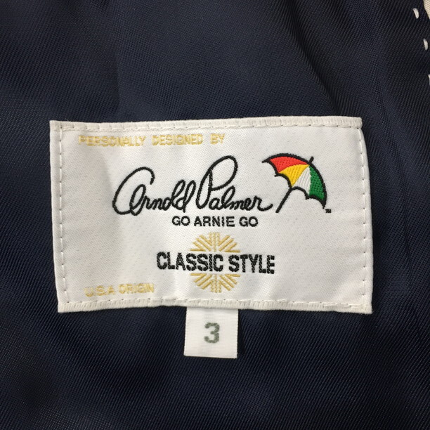 2411F-117 メンズ Arnold Palmer アーノルドパーマー ブラック テーラードジャケットブレザー 3 【送料一律！800円】