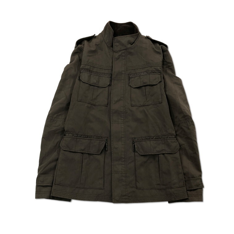 2412F-284 メンズ COMME CA MEN コムサ メン カーキ モッズコート M 【送料一律！800円】