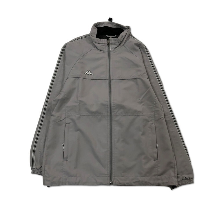2412F-288 メンズ kappa カッパ グレー ジャージトラックジャケット M 【送料一律！800円】_画像1