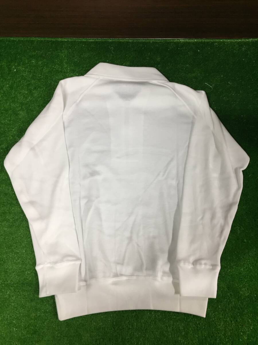 ? ? トレーニングシャツ カネボウ素材使用 體操服 ジップ 襟付き ホワイト 150 長袖 3枚セット キッズ用品 8-18