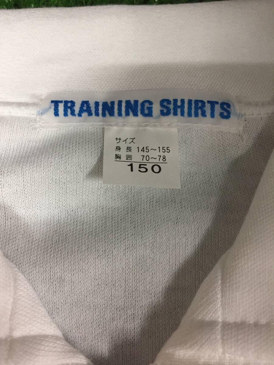 ? ? トレーニングシャツ カネボウ素材使用 體操服 ジップ 襟付き ホワイト 150 長袖 3枚セット キッズ用品 8-18