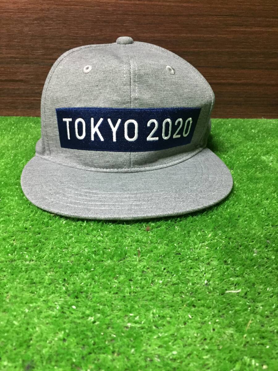 □ アシックス asics TOKYO2020 東京オリンピックビックエンブレム キャップ グレー55-59cm 記念グッズ 15-24