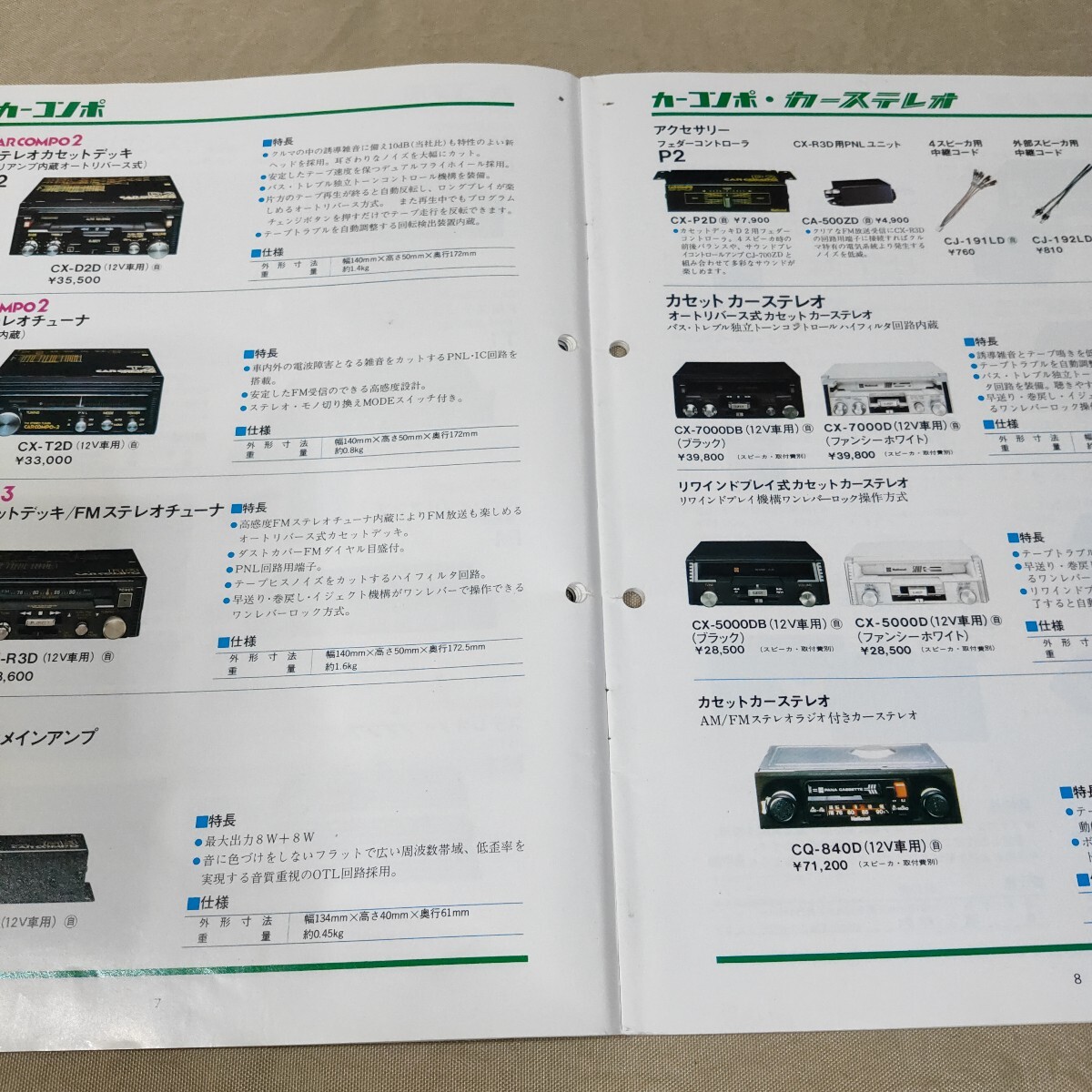 カタログ National 自動車機器 カーエアコン/カークーラー/カーステレオ/バッテリー/自動車用テレビ/バス用機器/観光?路線バス用システム