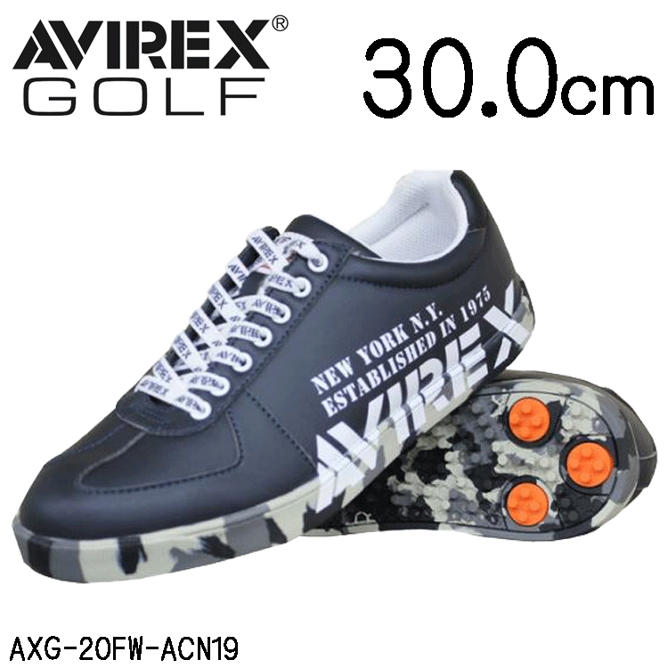 AVIREX GOLF ゴルフシューズ AXG-20FW-ACN19【アヴィレックス】【ゴルフ】【スパイクレス】【ネイビー】【30.0cm】