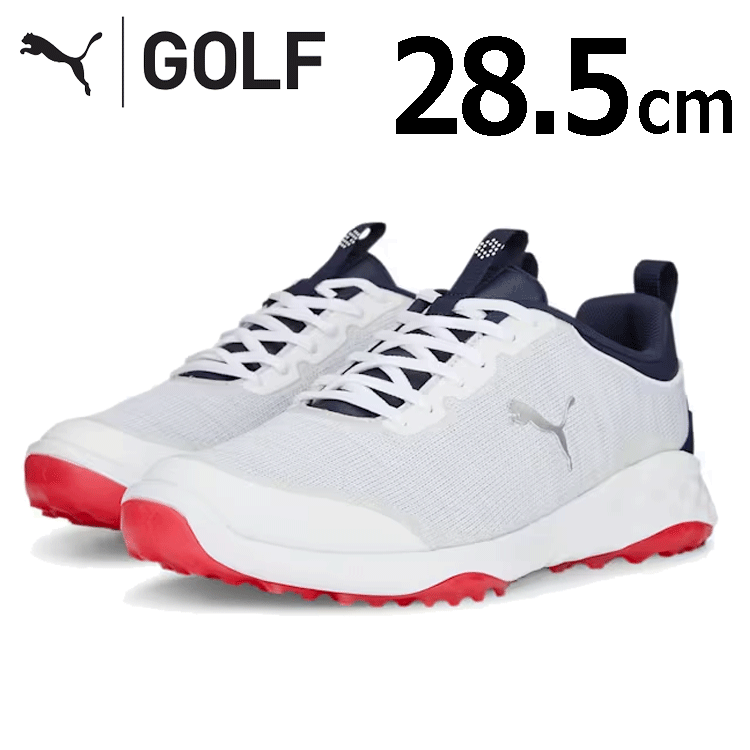PUMA FUISON PRO 377041 【プーマ】【スパイクレス】【サイズ：28.5cm】【カラー：06 White/Navy/Red】【GolfShoes】