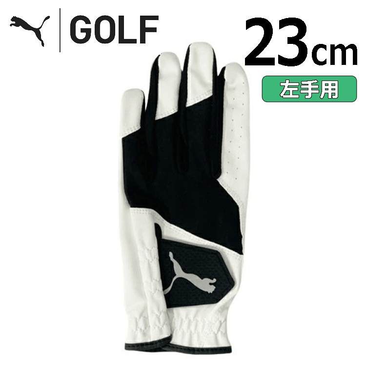 PUMA エントリー ゴルフ グローブ 042000【プーマ】【初心者】【ビギナー】【左手用】【W(wǎng)HITE/BLACK】【23cｍ】【Glove】