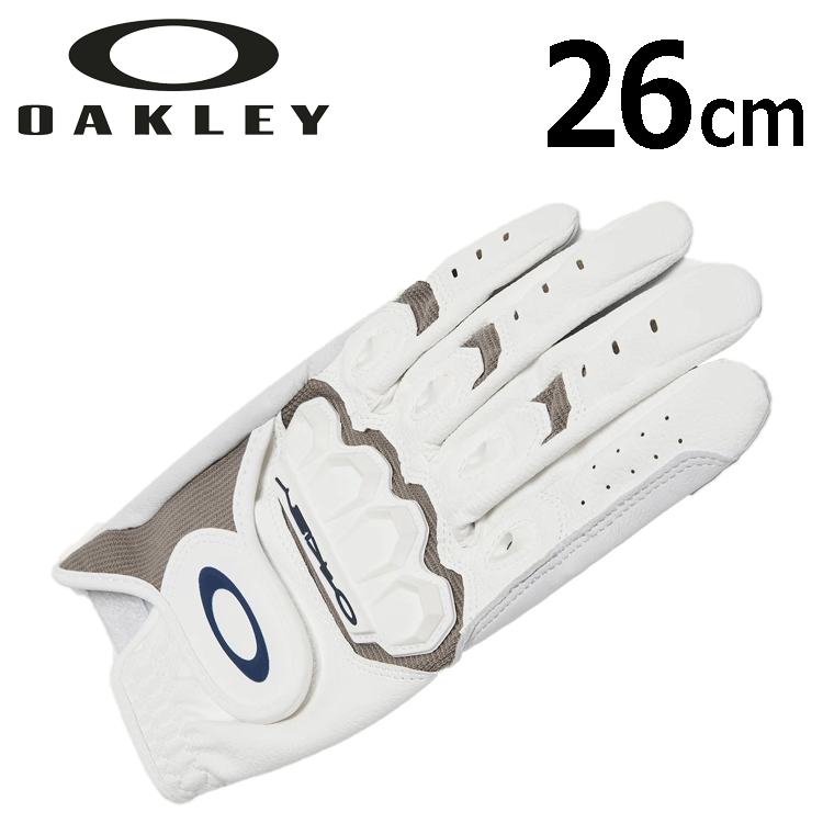 OAKLEY FOS901695 OAKLEY ICON GOLF GLOVE【オークリー】【ゴルフグローブ】【左手用】【100/White】【26cｍ】【Glove】