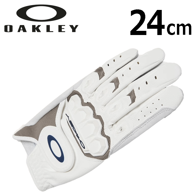 OAKLEY FOS901695 OAKLEY ICON GOLF GLOVE【オークリー】【ゴルフグローブ】【左手用】【100/White】【24cｍ】【Glove】