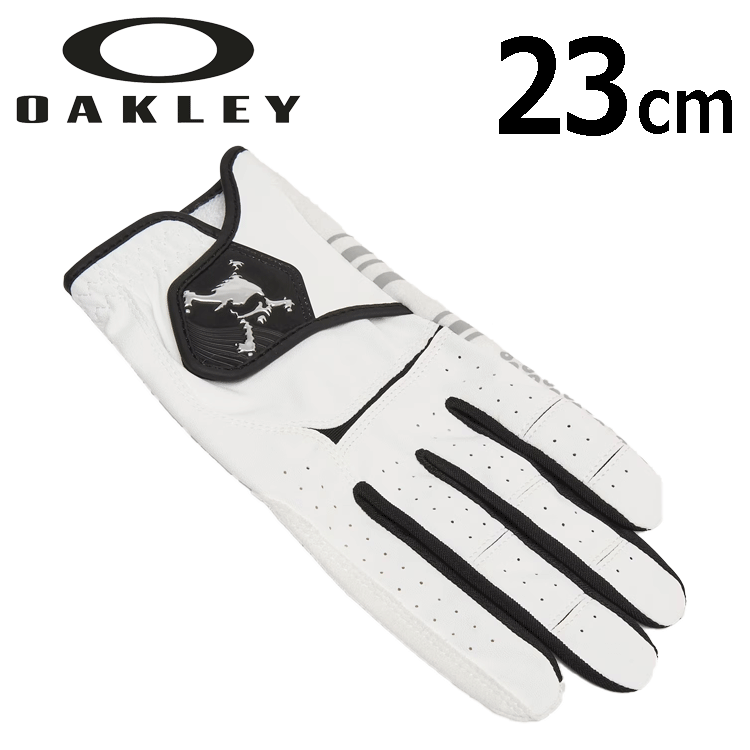 OAKLEY FOS901696 SKULL GOLF GLOVE 18.0【オークリー】【ゴルフグローブ】【左手用】【100/White】【23cｍ】【Glove】