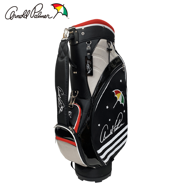 Arnold Palmer キャディバッグ APCB-24F【アーノルドパーマー】【ゴルフ】【9.0型】【ブラック】【游游】