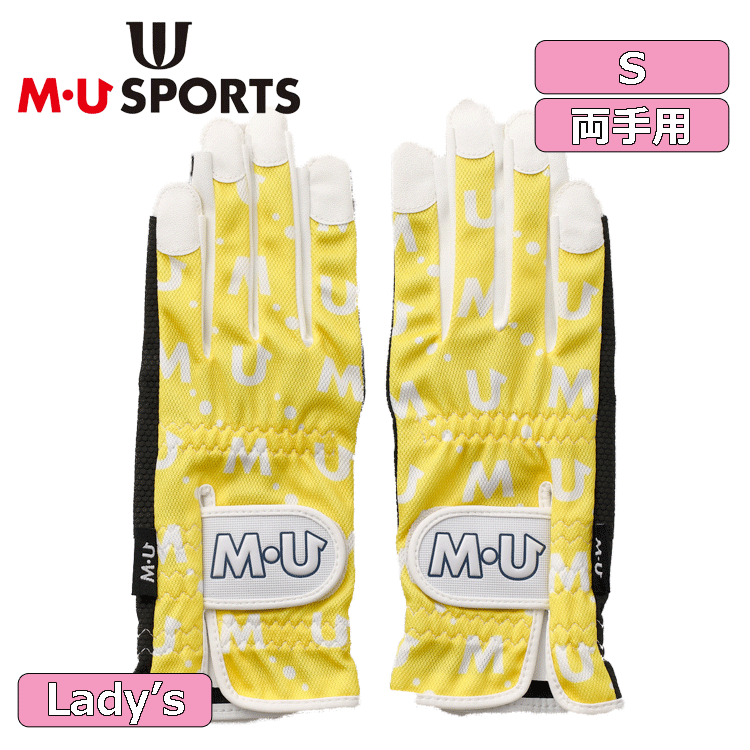 【レディース】M?U SPORTS 両手グローブ 703Q1804【MUスポーツ】【イエロー】【Sサイズ】【GolfGlove】