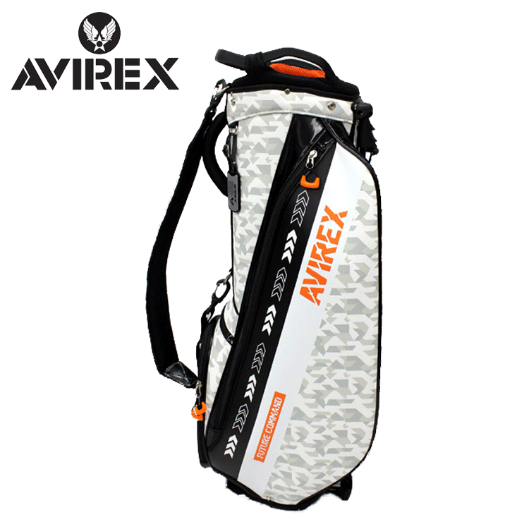 AVIREX GOLF 8.5型 スタンド キャディバッグ AVG2F-BA1【アヴィレックス】【ゴルフ】【スタンドタイプ】【W(wǎng)HITE】【CaddyBag】