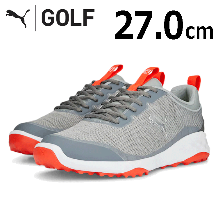 PUMA FUISON PRO 377041 【プーマ】【スパイクレス】【サイズ：27.0cm】【カラー：01 Gray/Silver/Red】【GolfShoes】