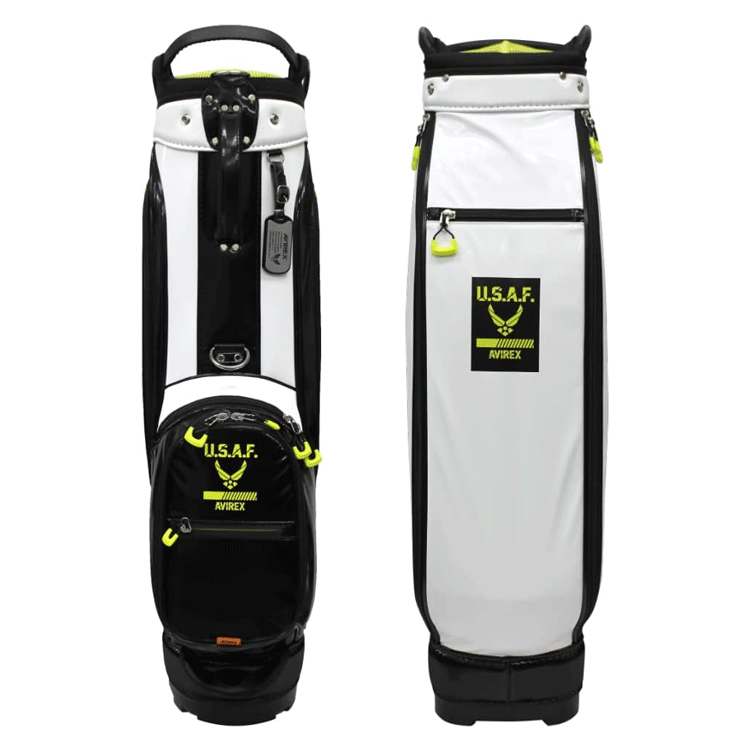 AVIREX GOLF 8.5型 キャディバッグ AVG2F-BA1【アヴィレックス】【ゴルフ】【カートタイプ】【W(wǎng)HBK】【CaddyBag】