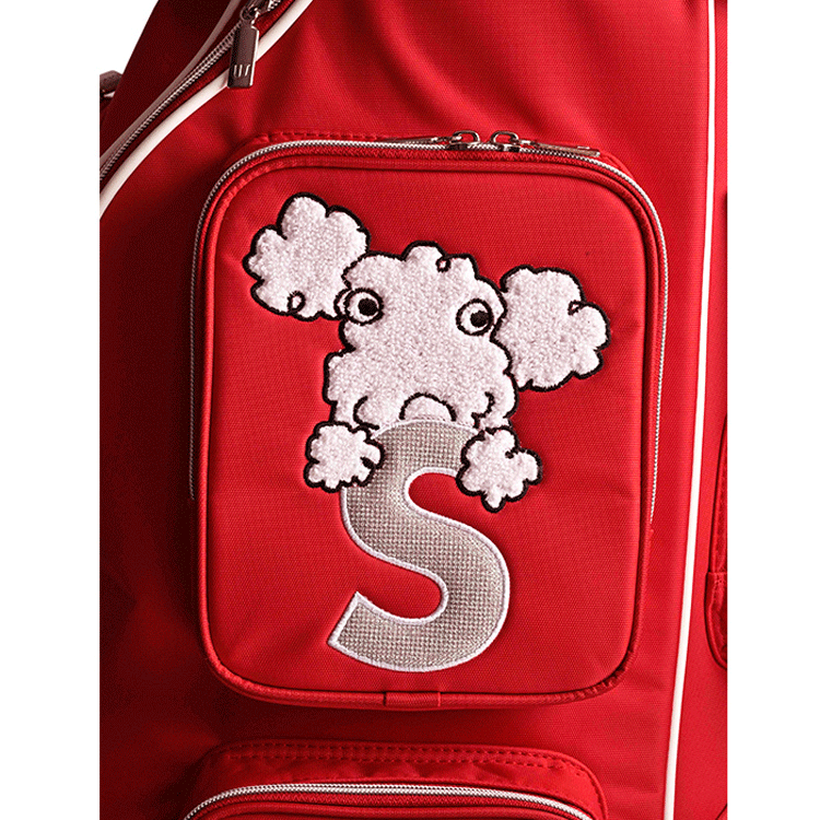 M?U SPORTS 相良刺繍トンネルモチーフ キャディバッグ 703J6102【MUスポーツ】【8.5型】【レッド】【CaddyBag】