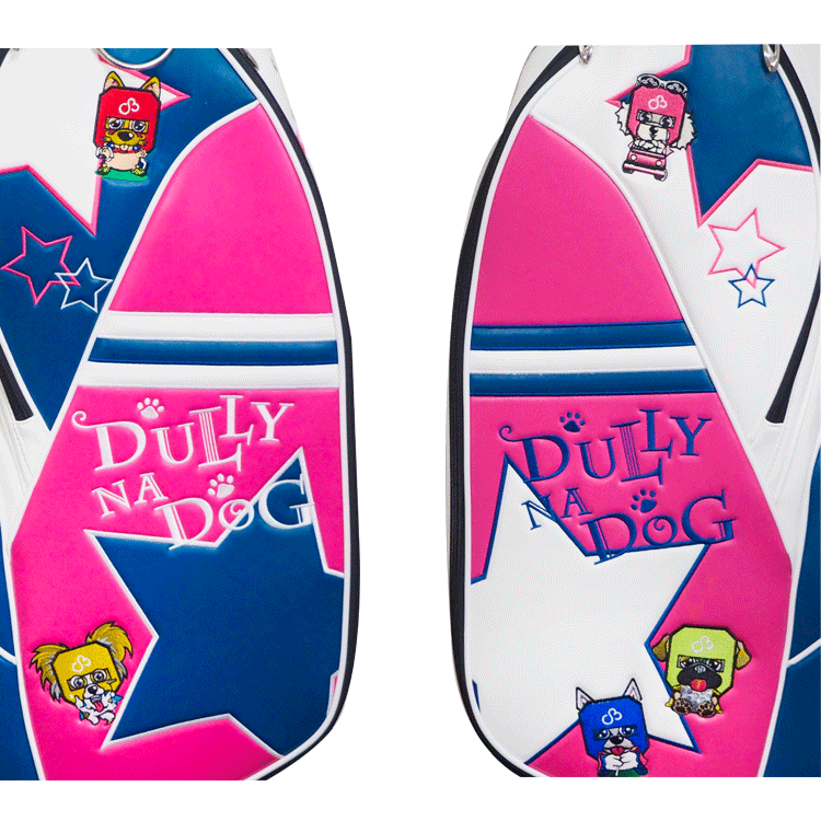 DULLY NA DOG 9.0型 キャディバッグ DDBC-02【ダリーナドッグ】【CB】【ネイビー/ピンク】【游游】【CaddyBag】