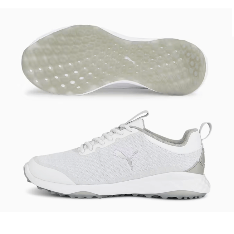 PUMA FUISON PRO 377041 【プーマ】【スパイクレス】【サイズ：27.0cm】【カラー：05 White/Silver/Gray】【GolfShoes】
