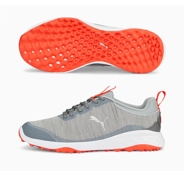 PUMA FUISON PRO 377041 【プーマ】【スパイクレス】【サイズ：27.0cm】【カラー：01 Gray/Silver/Red】【GolfShoes】
