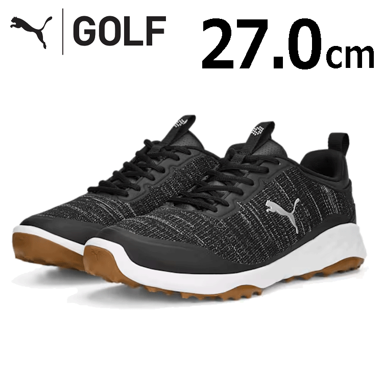 PUMA FUISON PRO 377041 【プーマ】【スパイクレス】【サイズ：27.0cm】【カラー：03 Black/Silver】【GolfShoes】