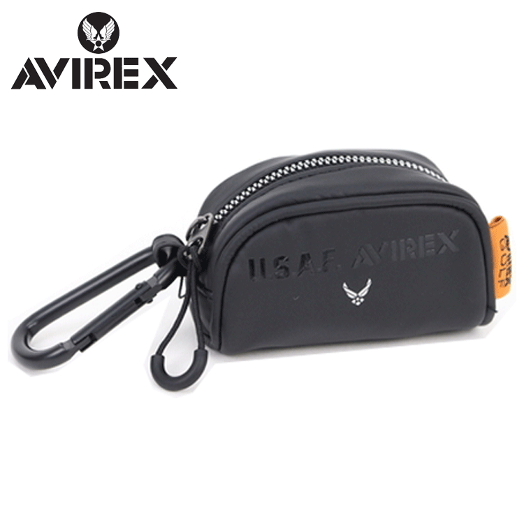 AVIREX GOLF エアフォース ボールポーチ AVG2F-BA6【アヴィレックス】【ゴルフ】【ボールケース】【BLACK】【GolfBag】
