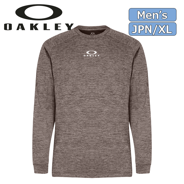 OAKLEY FOA405782 ENHANCE LS GRID CREW 3.7【オークリー】【ロンT】【長袖】【29A/Dark Grey Heather】【JPN/XLサイズ】【W(wǎng)ear】
