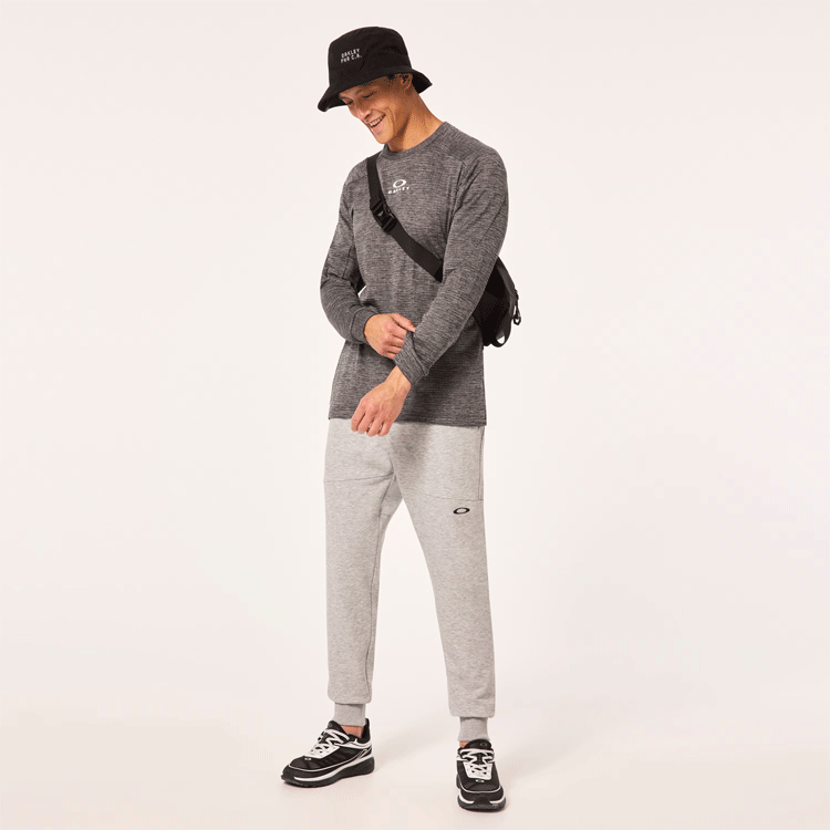 OAKLEY FOA405782 ENHANCE LS GRID CREW 3.7【オークリー】【ロンT】【長袖】【29A/Dark Grey Heather】【JPN/XLサイズ】【W(wǎng)ear】