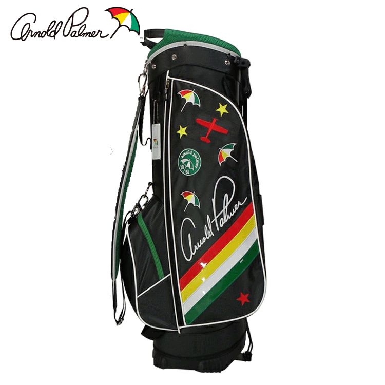 Arnold Palmer スタンド式キャディバッグ APCB-08J【アーノルドパーマー】【ゴルフ】【9.0型】【ブラック】