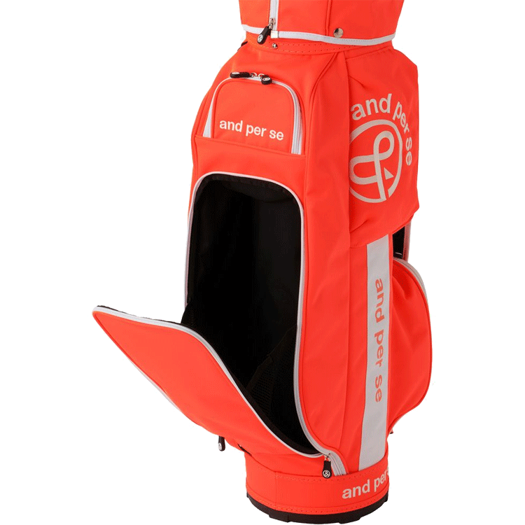 and per se キャディバッグ 9型 AUS7204【アンパス?！俊茎触毳铡俊茎`ト】【Orange】【CaddyBag】