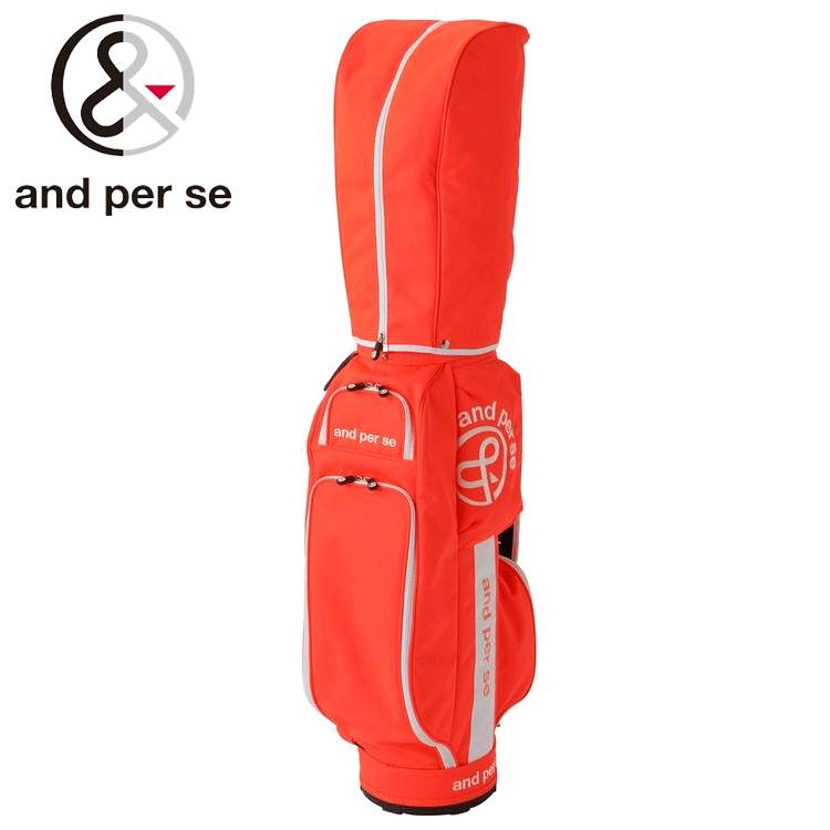 and per se キャディバッグ 9型 AUS7204【アンパス?！俊茎触毳铡俊茎`ト】【Orange】【CaddyBag】