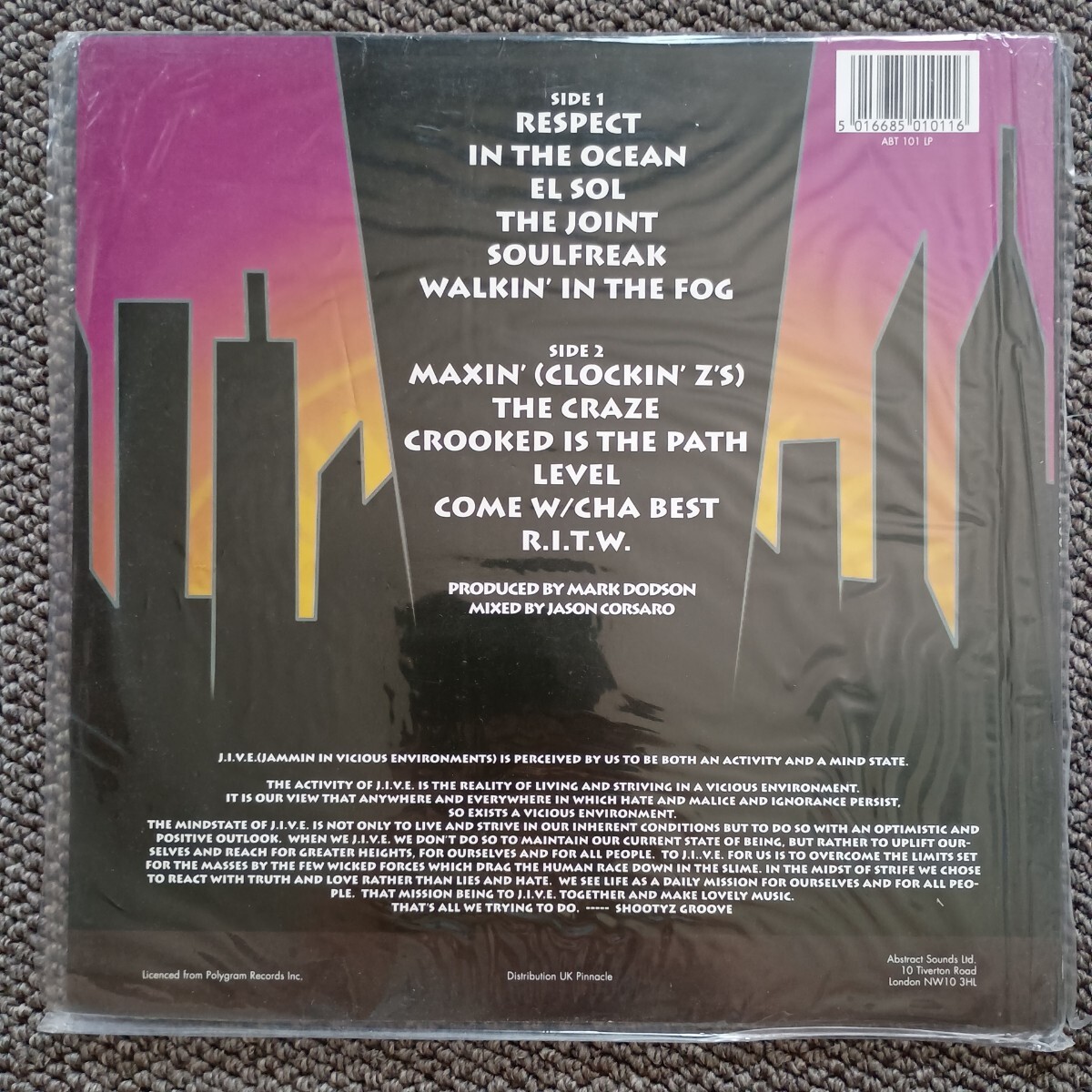 中古品 アナログLPレコード『JAMMIN IN VICIOUS ENVIRONMENTS/SHOOTYZ GROOVE』送料660円_画像2