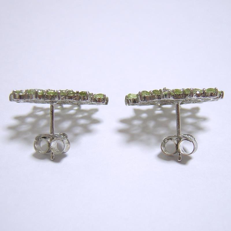 『天然ペリドット』 ロードライトガーネット　ピアス