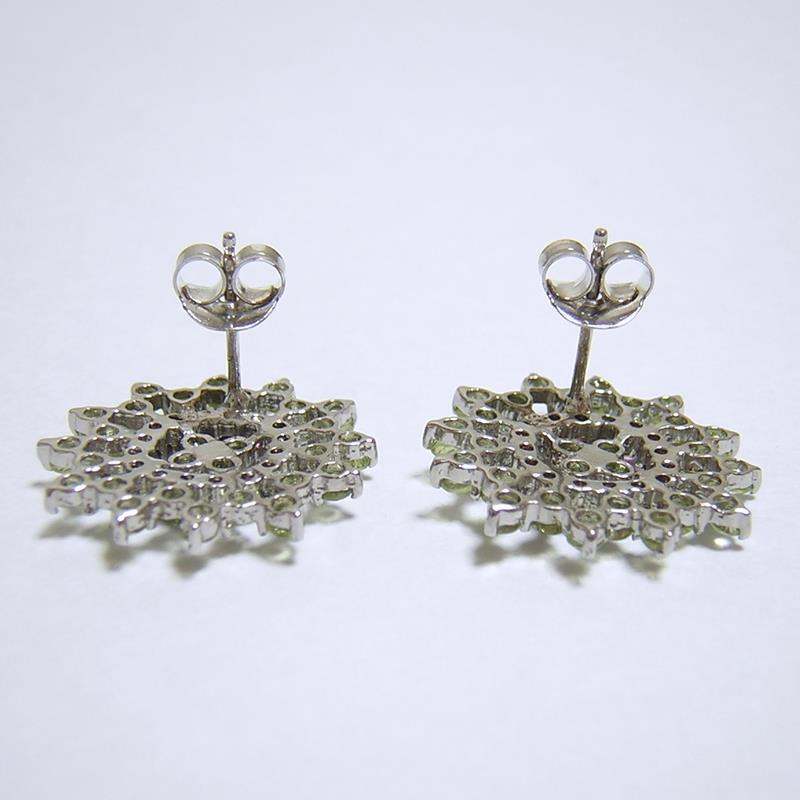 『天然ペリドット』 ロードライトガーネット　ピアス