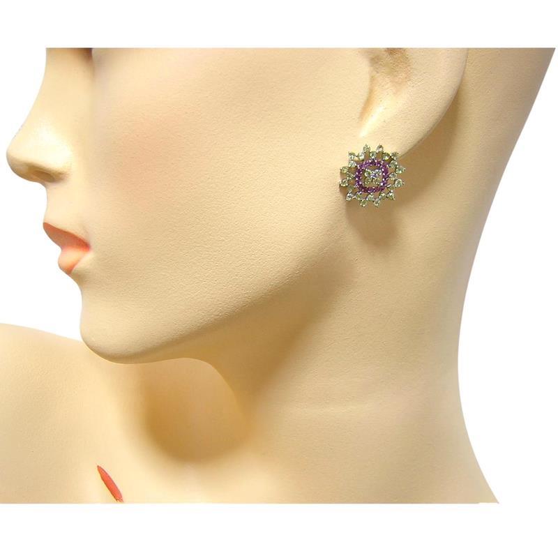 『天然ペリドット』 ロードライトガーネット　ピアス