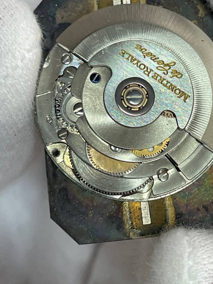 【可動品】MONTRE ROYALE モンテロイヤル 自動巻き ムーブメント 風(fēng)防付き【現(xiàn)狀】№65840②