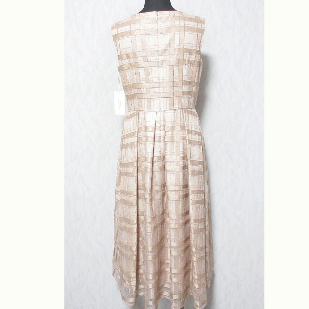 未使用 24AW GRACE CONTINENTAL グレースコンチネンタル スパンコールチェックドレス ワンピース 0124335093 サイズ38 ピンク