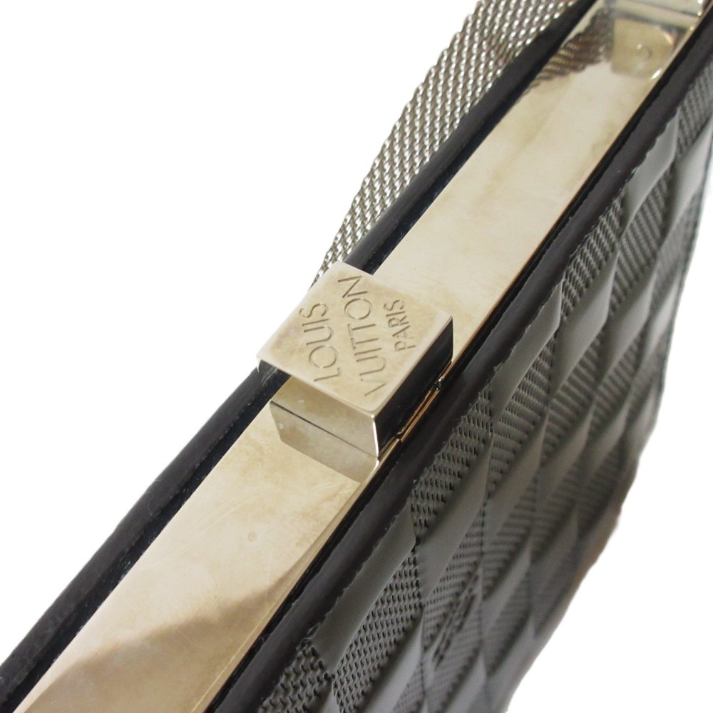 良品 LOUIS VUITTON ルイヴィトン アンジュ ダミエ ヴェルニ ミニ ハンドバッグ パーティーバッグ M92107 ペトロールブルー