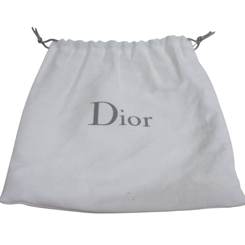  как новый Christian Dior CD пряжка Toro ta- рисунок парусина кожаный ремень Brown 