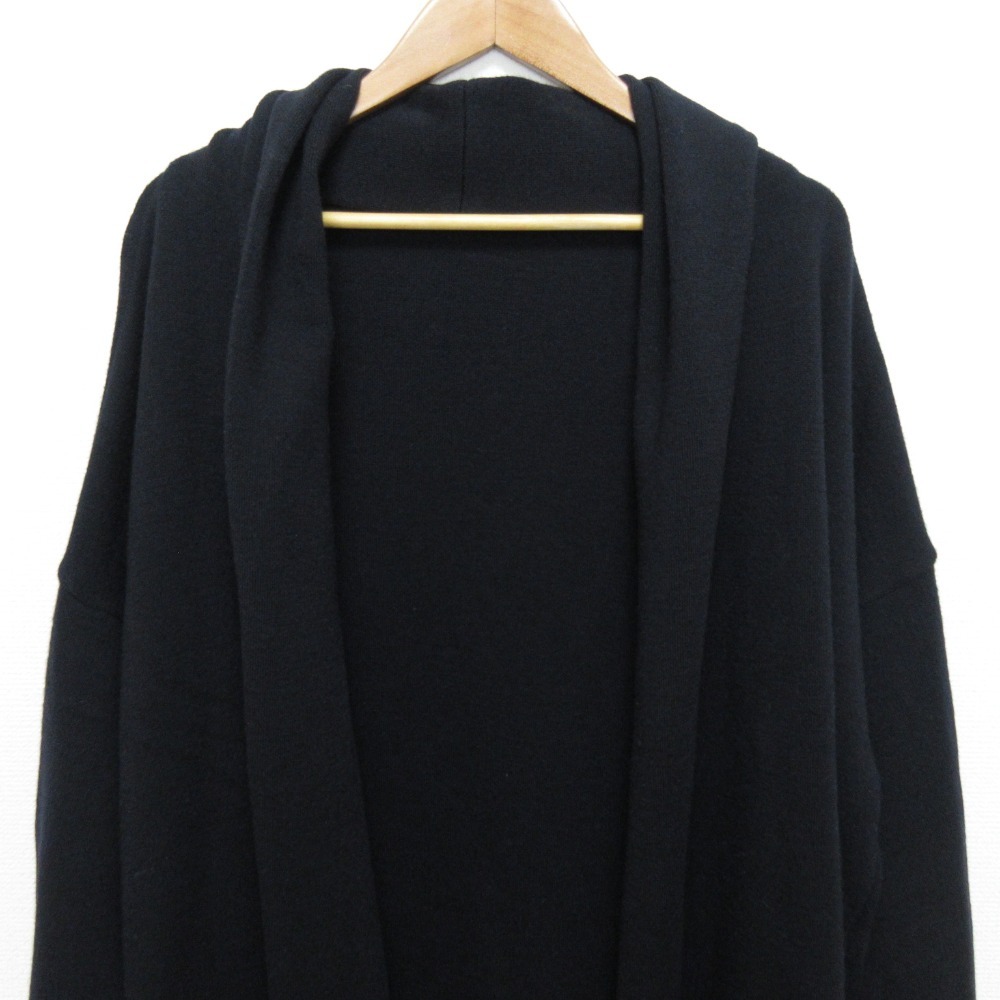 良品 23AW MUSE de Deuxieme Classe ミューズ ドゥーズィエムクラス SMOOTH KNIT GOWN MIDI ガウンコート ネイビー_画像4