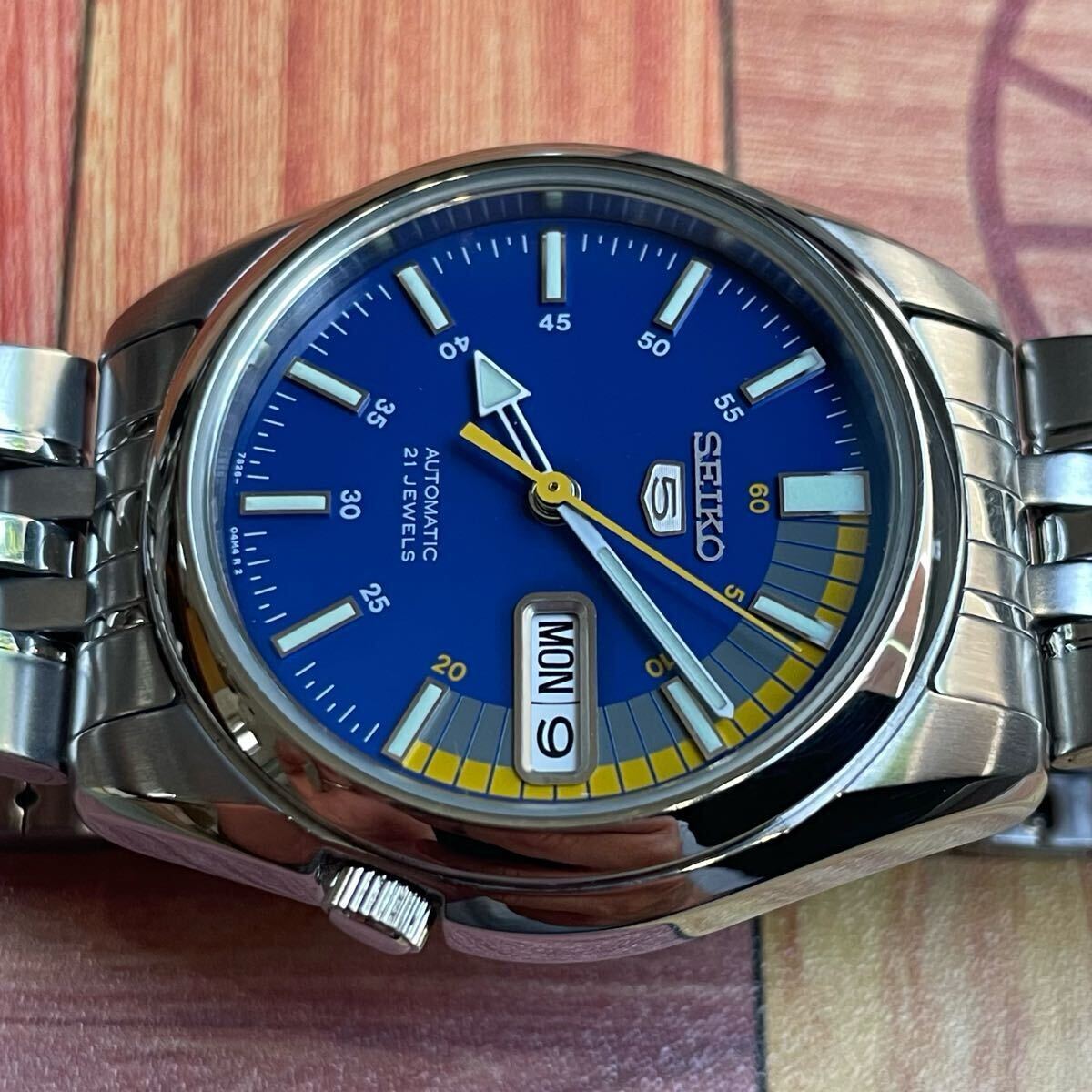 SEIKO 5 自動巻き 腕時計 裏スケルトン 21石　7S26 01V0 セイコー腕時計 SEIKO 21石 automatic セイコー5 自動巻き 裏